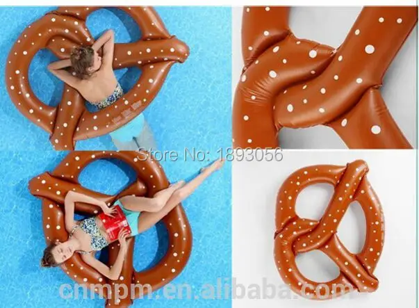 

Funny Inflatable Pretzel Float Toy Summer Entertainment Water Sport 1.5m Ride-On Pool Floating Gift Swim Floating Ring Wholesale