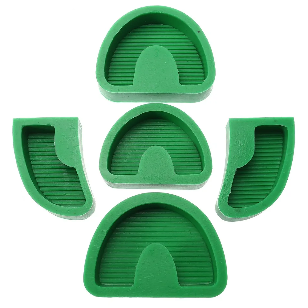 5Pcs Dental Silicone Rubber Base Moulds With Tongue Groove Plaster