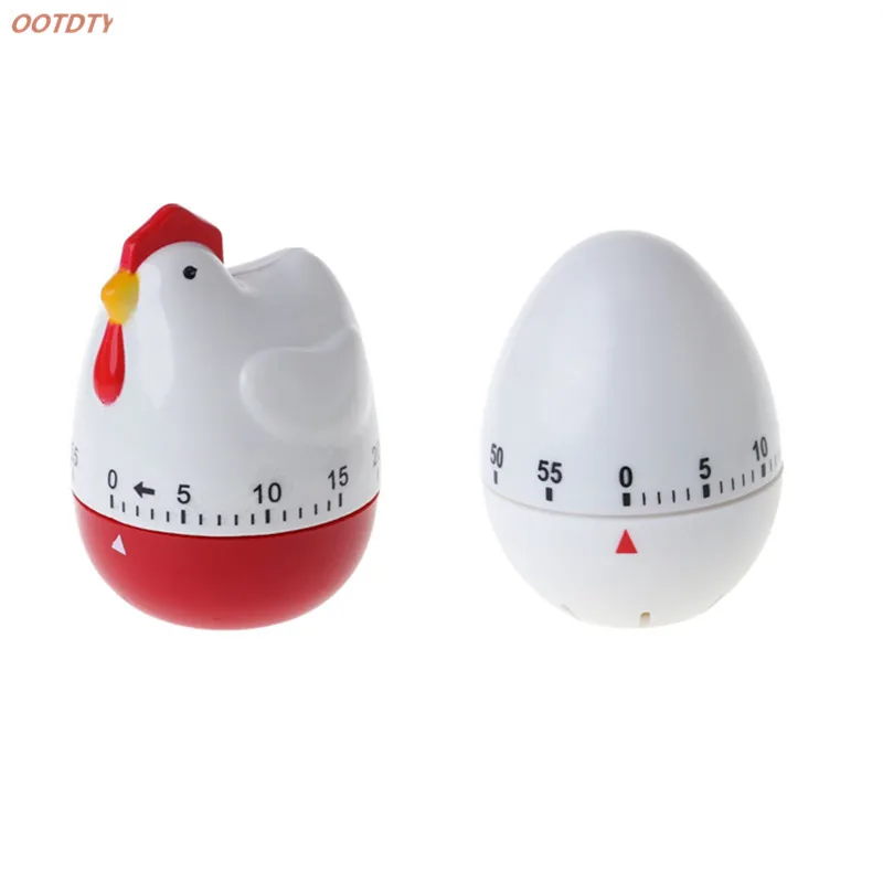 

Cute Hen Shape Kitchen Cooking Timer Mechanical Countdown Clock Egg Shape 60 Minute Alarm Reminder Tool Home Decor