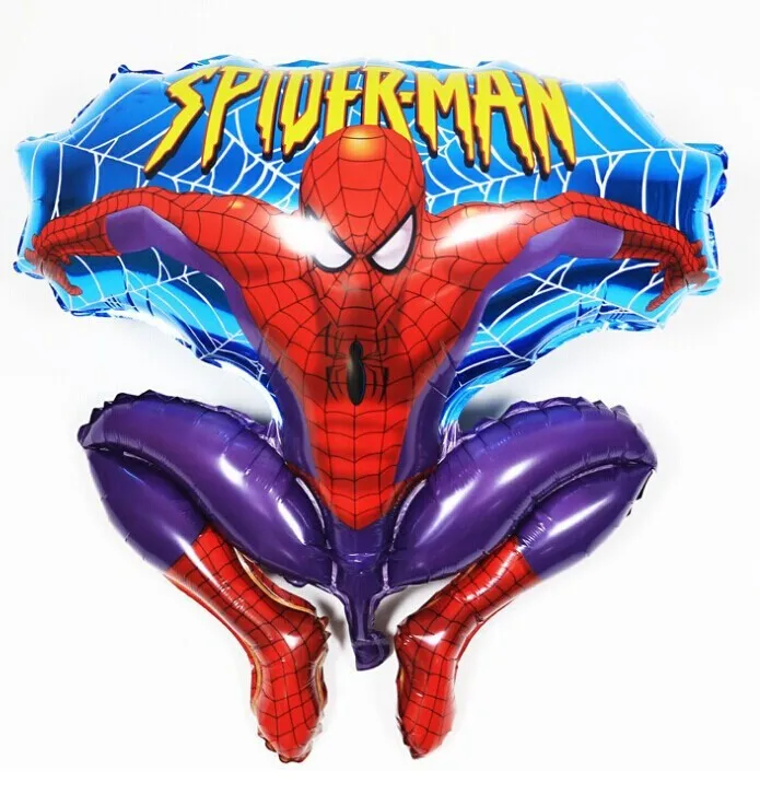 1pc balloon 6 шт. мультяшный Человек-паук, забавные свистки, детские украшения для дня рождения, детские товары для дня рождения - Цвет: 1pc balloon