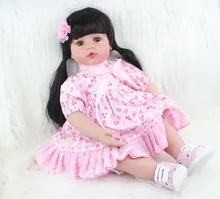 Muñeca reborn de 55 cm con dos coletas