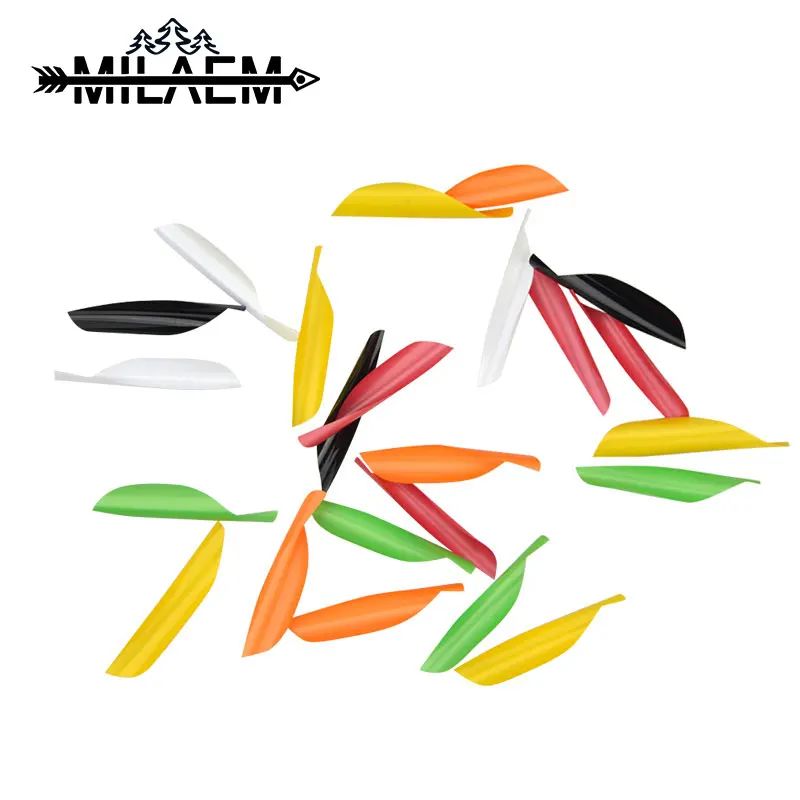50pcs Archery Spin Vanes 1.75inch Spiral Feather Right Wing DIY Carbon Arrow Aluminum Arrow Shooting Hunting Accessories