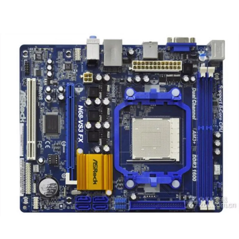 Для материнской платы ASRock N68-VS3 FX б/у разъем AM3+ DDR3 SATA2 USB2.0