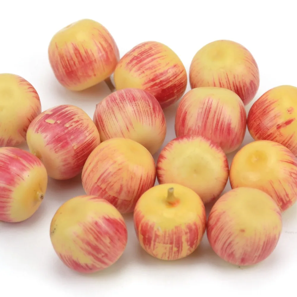 20Pcs Mini Apple decoration Artificial Party Christmas Wedding Home Furnishings Cognitive Toys Simulation Foam Berry artificial fruits and vegetables