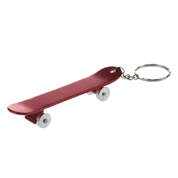 

Red Decorative Skateboard Shape Pendants Keyring Keychain