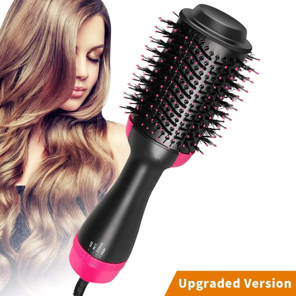 

Professional 2 in 1 Multifunctional Electric Hair Dryer Brush Roller Rotate Comb Straightening Curling Hot Air Comb Styling Tool