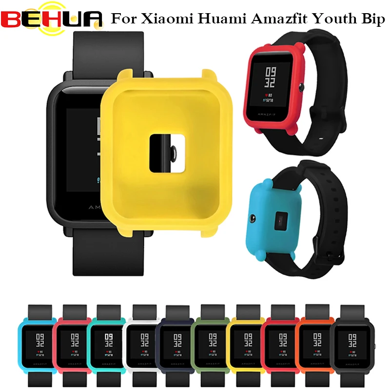 

Smart Accessories Protector Frame Colorful Case Cover Shell for xiaomi Huami amazfit bip Pace Youth Watch Soft Silicone Frame
