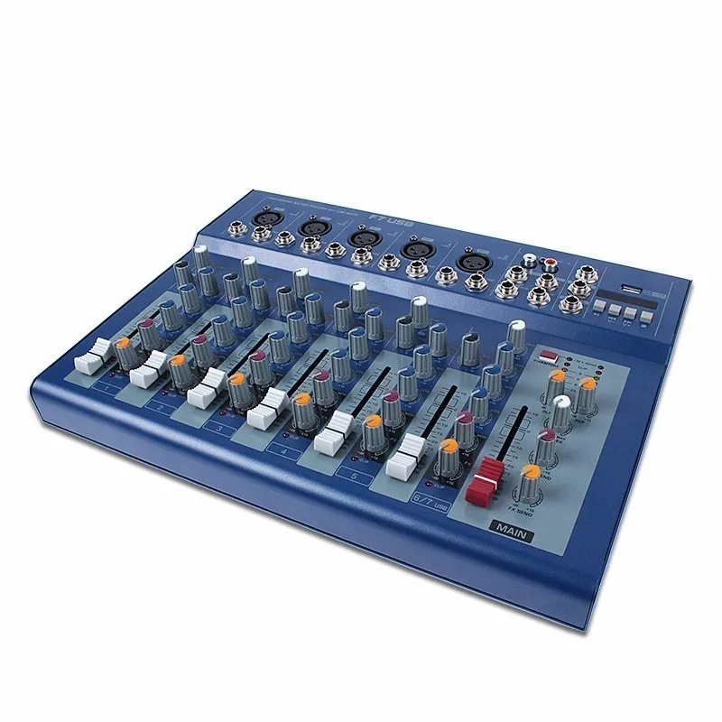 

F7 7 Road Tuning Platform Bring Reverberation USB Microphone Major Household Sing KTV Show Effect Organ DJ Music audio mixer