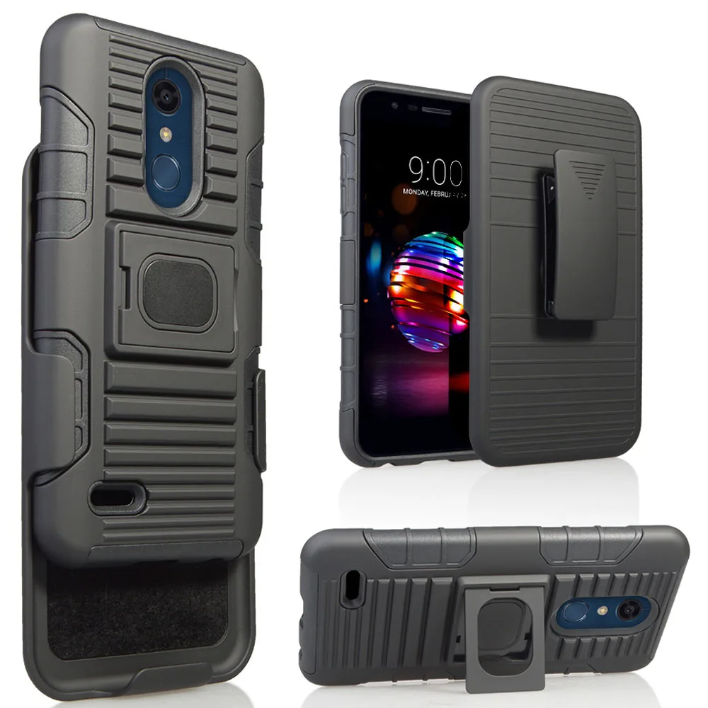 Magnetic Ring Kickstand Armor Case Belt Swivel Clip Holster Cover For LG K10 2018 /K30 /K10 Alpha /Premier Pro LTE/Phoenix Plus | Мобильные