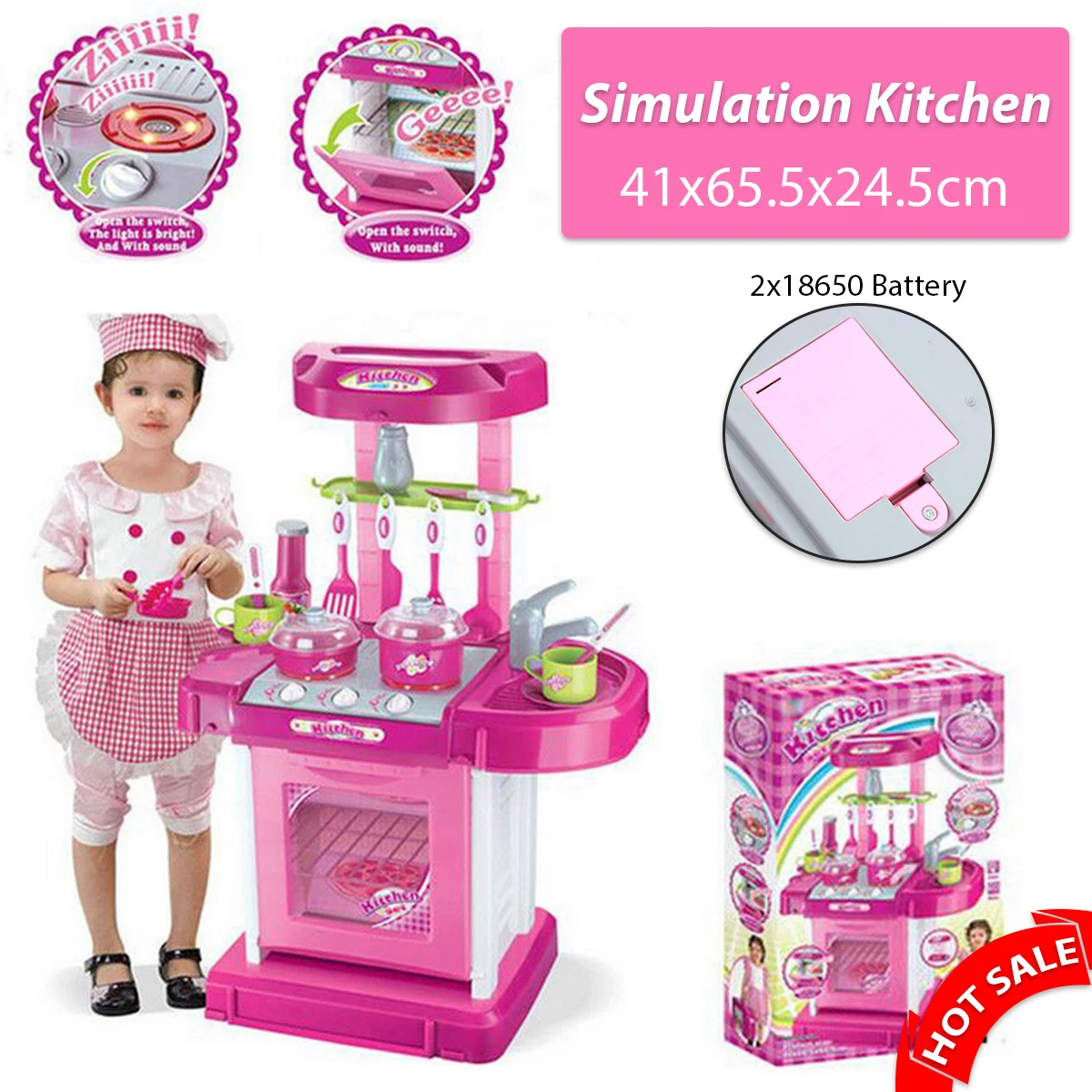 

Kids Simulation Kitchen Toys Electronic Cooker PlaySet Cooking Pretend Role Toy Pretend Play Kitchen Toys