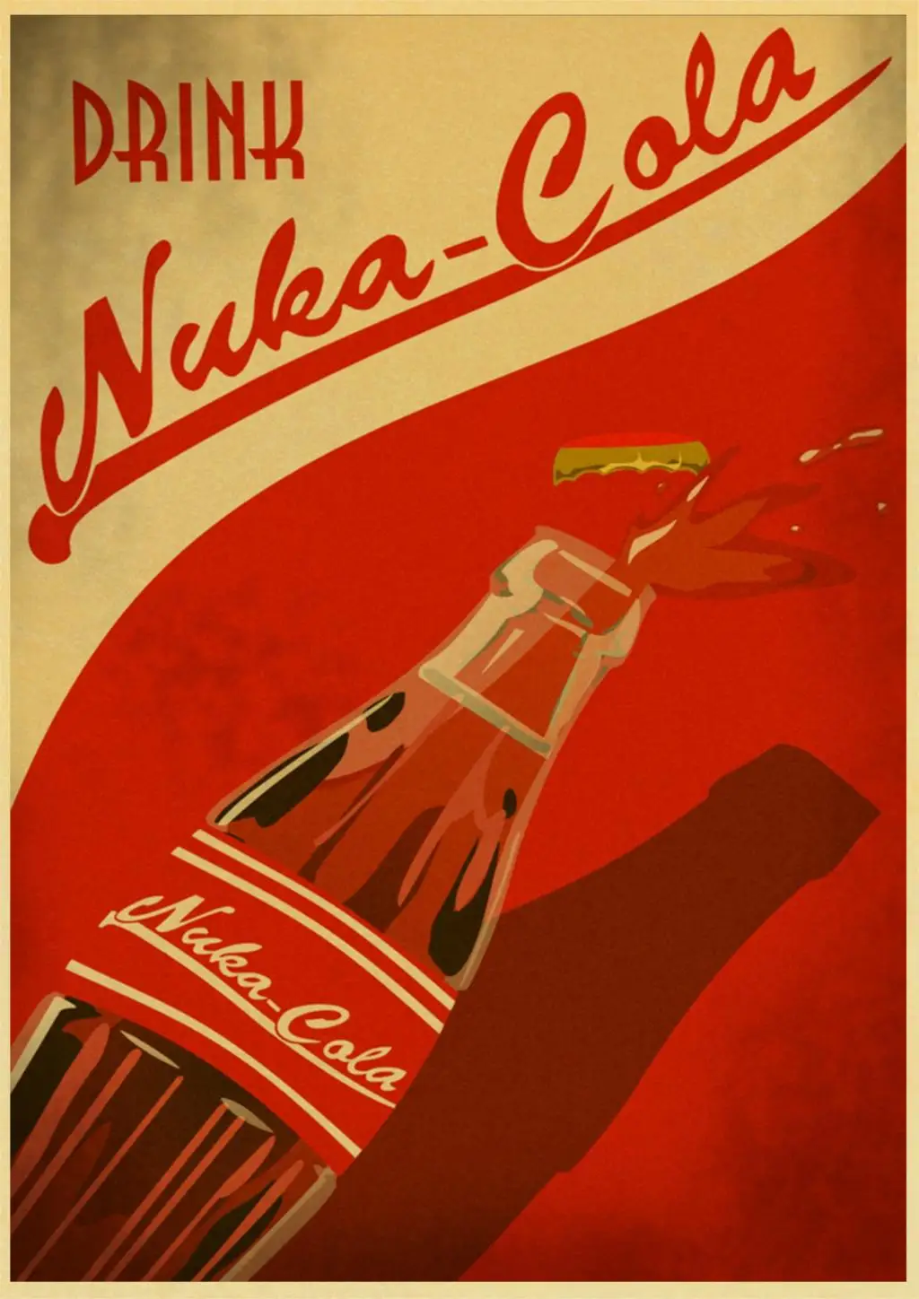 Nuka Cola Fallout 2345 винтажный бумажный плакат настенная живопись украшение дома 42X30 см 30X21 см