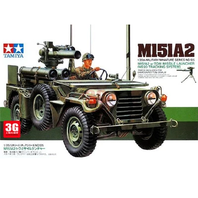 

1:35 Scale Tamiya Car Model Assembly US M151A2 Jeep Model Building Kits DIY 35125