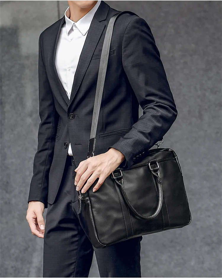 Мужская сумка-портфель, деловая кожаная сумка для 13 дюймов, сумки для ноутбука, мужской портфель для путешествий, сумка-тоут, А4 файлы, мужская сумка на плечо