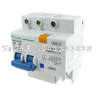 

Overload Protection 2P+N Miniature Earth Leakage Circuit Breaker AC 230V 63A