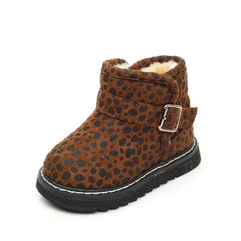 

2019 winter new girls snow boots baby toddler shoes boys thick cotton boots plus velvet short boots children casual warm boots