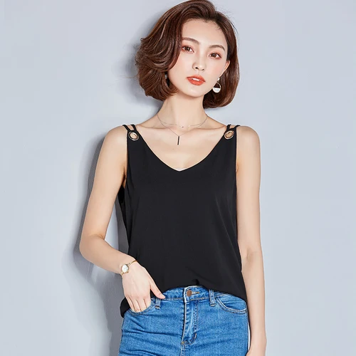 

MSSNNG Summer White Crop Top Woman Chiffon Black Sexy Halter Tank Top Women Tops Shirt Ropa Mujer Haut Femme Croptop 2018