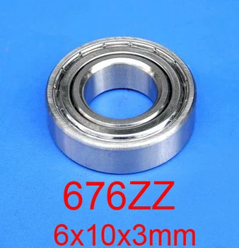 

100pcs 676 676ZZ MR106ZZ 6x10x3mm High precision mini thin deep groove ball bearing