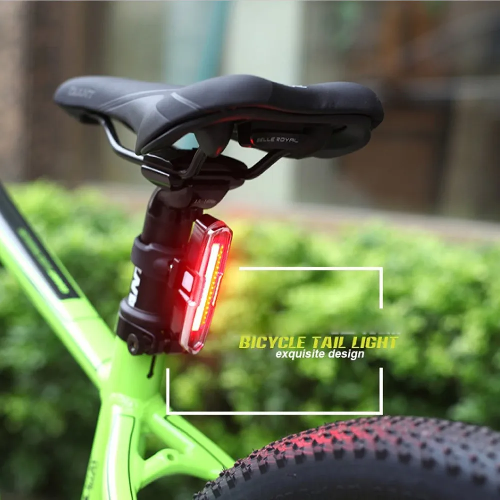 Discount 5 Modes USB Rechargeable COB LED Bicycle Bike Cycling Front Rear Tail Light Lamp USB bike light rechargeable A70 4