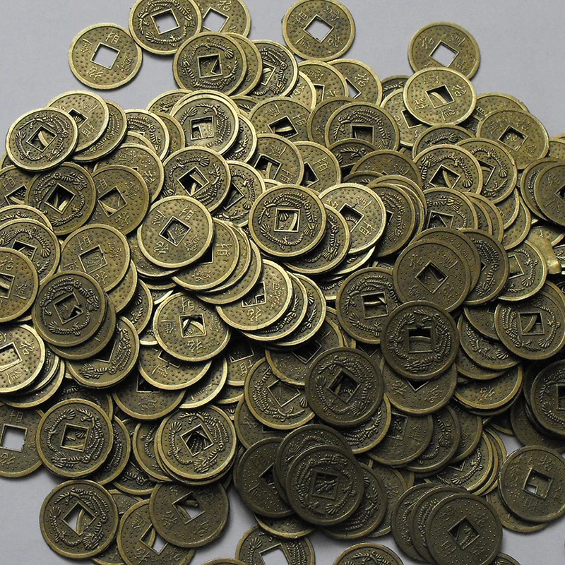 

50PCS wholesale Free shipping Chinese Round Lucky Dragon phoenix Coins Home Decoration Art enhance health