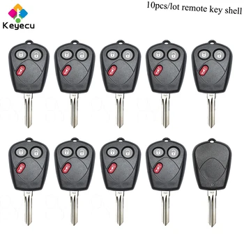 

KEYECU 10PCS/Lot Replacement Remote Control Car Key Shell Case Housing With 3 Buttons & Uncut Blade - FOB for SAAB 9-7 9-7X