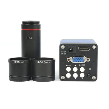 

Binocular Microscope Stereo Microscope 720P 14MP HDMI VGA Digital Industry Eyepiece 0.5x C-mount Lens Video Microscope Camera