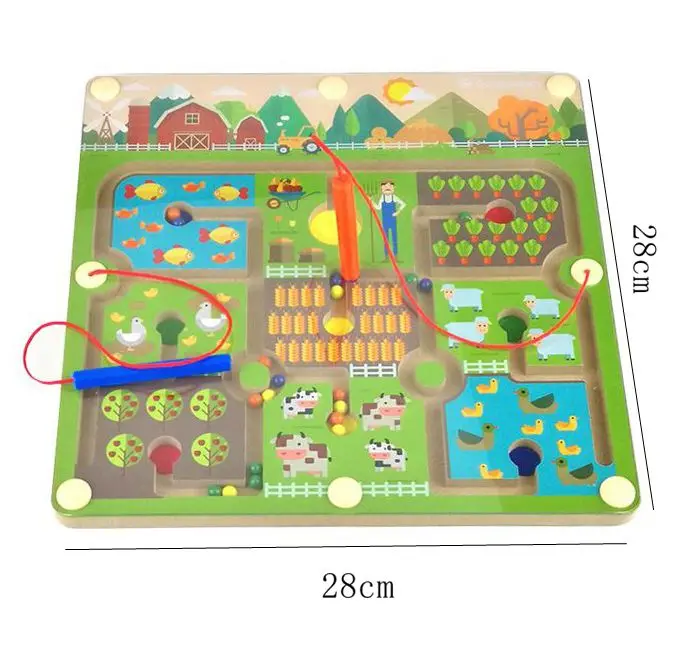 Ферма Challenger магнитная головоломка ручка Вождение лабиринт настольная игра Обучающие игрушки для детей