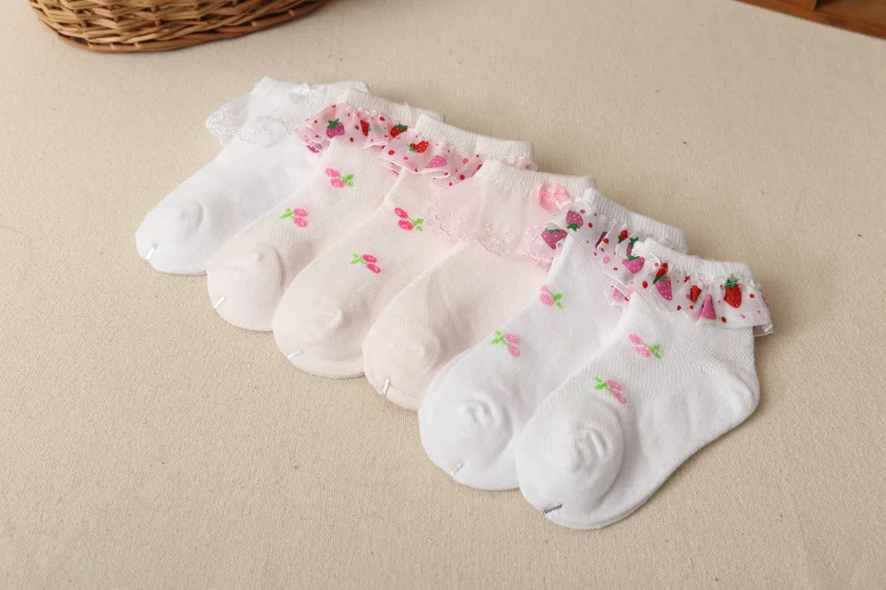 4 пара/лот, носки для девочек, детские хлопковые модные кружевные сетчатые носки, новые летние детские носки для детей 2-12 лет, подарок на день рождения,, CN