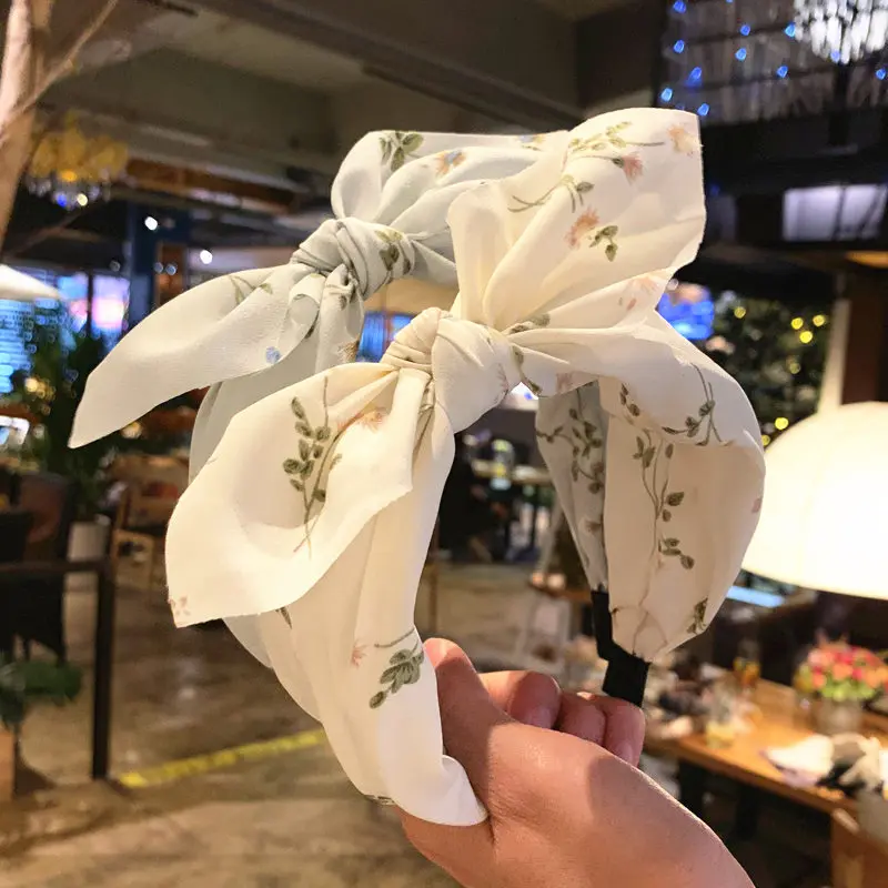 

Print Flower Leaves Hair Bands for Women Girls Hairband Headband Hair Bow Knot Bezel Twist Headwear Fashion Hair Accessories