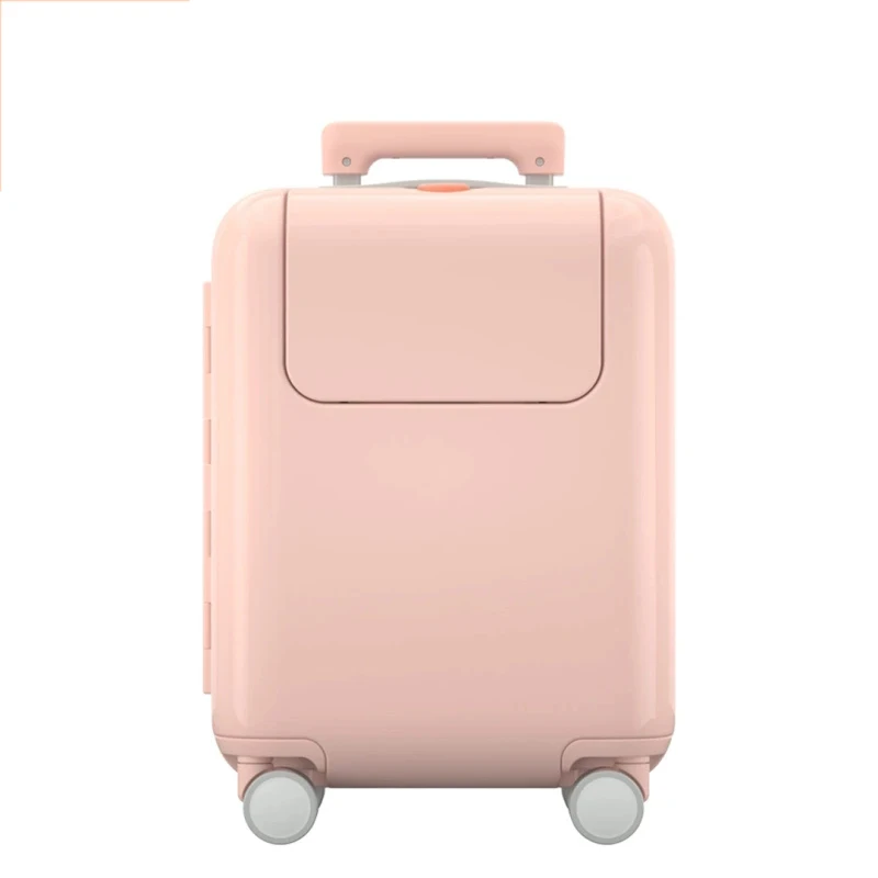 Xiaomi 17 дюймов чемодан 26l багаж Водонепроницаемый Кемпинг Дорожный чемодан-тележка с наклейкой Diy Kawaii Makrolon детский Дорожный чемодан - Цвет: Pink