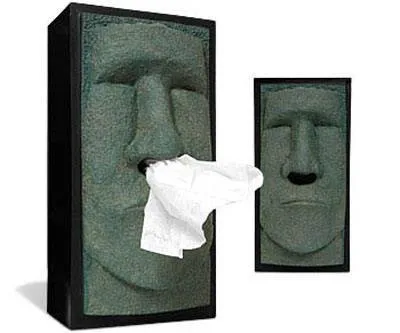 

Funny Easter Moai Face Creative Tissue Box Home Storage Holders Decoration Tools Home Organizer Office Car Naplin Box Cover Case
