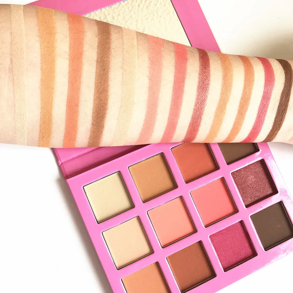 Makeup Eyeshadow Palette Diow High Pigment Peach Smell Eye shadow Palette Red Bright Colors Matte Shimmer for Brown Eyes