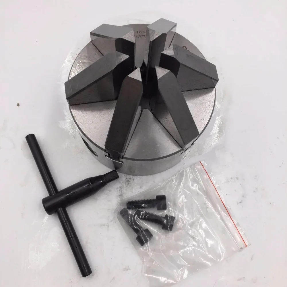 K13100 Steel Lathe Chuck 6 Jaw 4" Self Centering Jaws for Drilling Milling CNC Business Drill