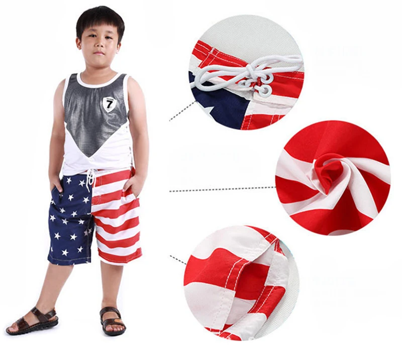 Пляжные шорты для мальчиков и девочек Гавайи летние детские шорты для плавания от 7 до 14 лет, брендовые быстросохнущие дышащие шорты для мальчиков