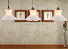 Vintage milk glass retro styling lights Vintage pendant lamp LOFT British style lighting