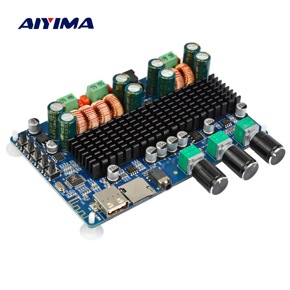 

AIYIMA TPA3116 Bluetooth Amplifier Board 2x50W+100W 2.1 Channel Digital Subwoofer Amplifiers USB TF Decoding Support MP3 FLAC