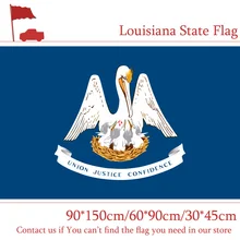 Луизиана флаг Америки 90*150 см 3x5ft баннеры с латунные металлические отверстия 60*90 см 30*45 см Автомобильный флаг для акции