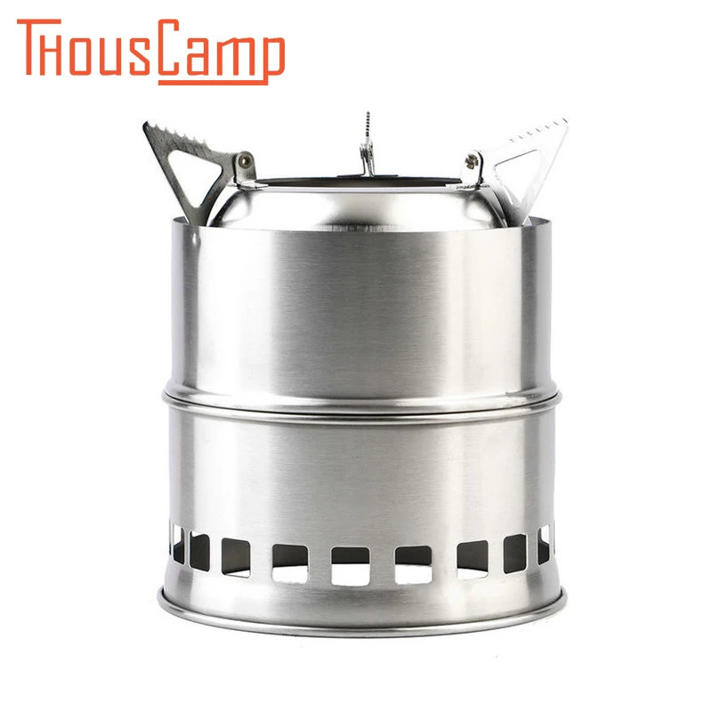 Portable Stainless Steel Camping Stove Outdoor Light Wood Stove