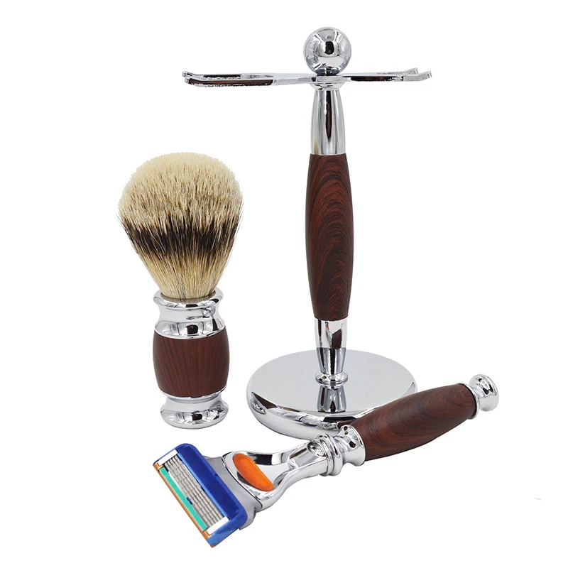 Conjuntos de barbear DSkit com silvertip badger