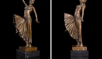 

Art Deco Sculpture Dance Girl Woman Bronze Statue