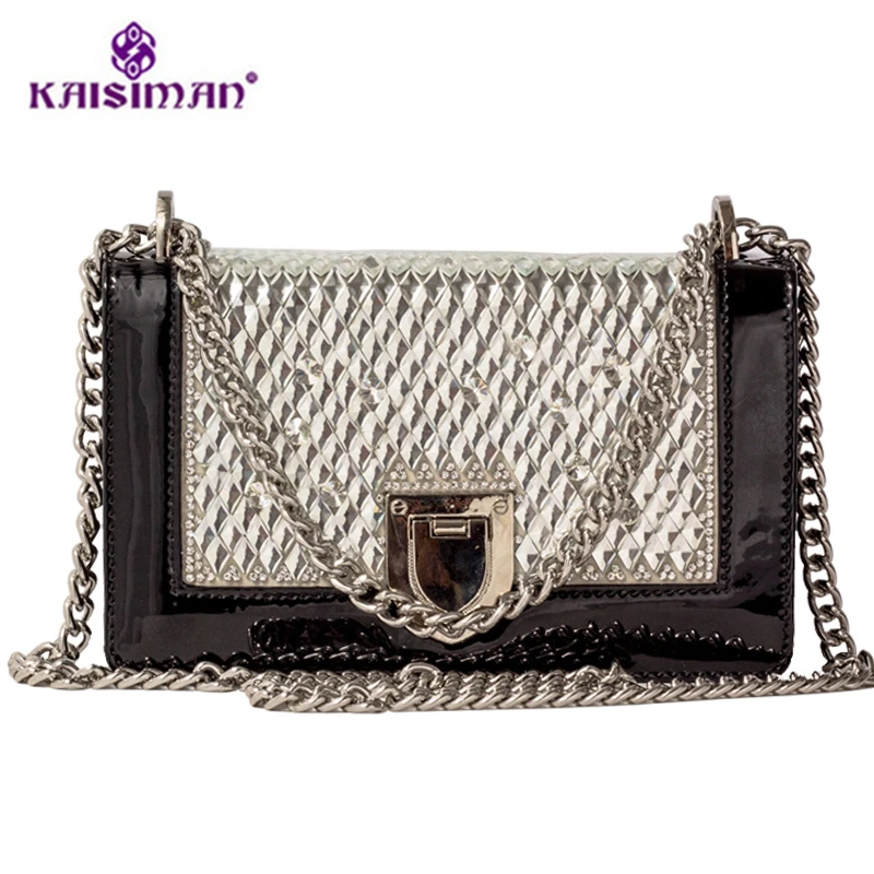 

The Much-anticipated Shiny Handbag Luxury Designer Women Shoulder Bags Silver Diamond Design Crossbody Bags Female Clutch Louis