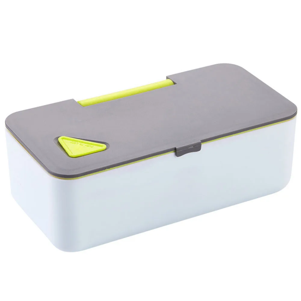 Креативный портативный герметичный держатель для мобильного телефона, кронштейн для микроволновой печи, с подогревом, для хранения еды, Bento Box, контейнер, Ланчбокс - Цвет: Зеленый