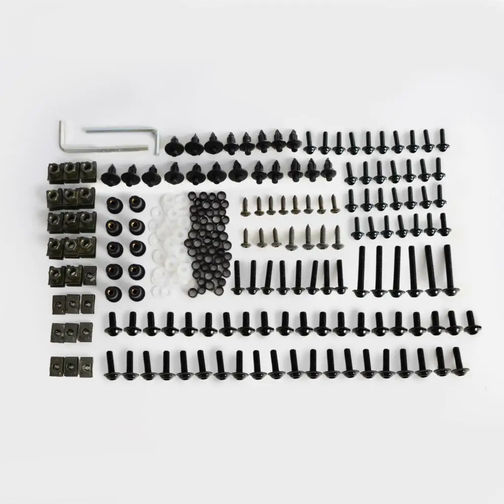 Windscreen Windsheid Screen Fairing Bolts Fastener Clips Screws Flat-head Style Hardware Kit Fit Japanese Sportbike Track Pack