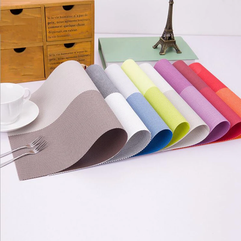 

Fashion Placemat Pvc Dining Table Mat Bowl Pad Disc Pads Coasters Waterproof Table Cloth Pad Slip-Resistant Pad For Kitchen Tool