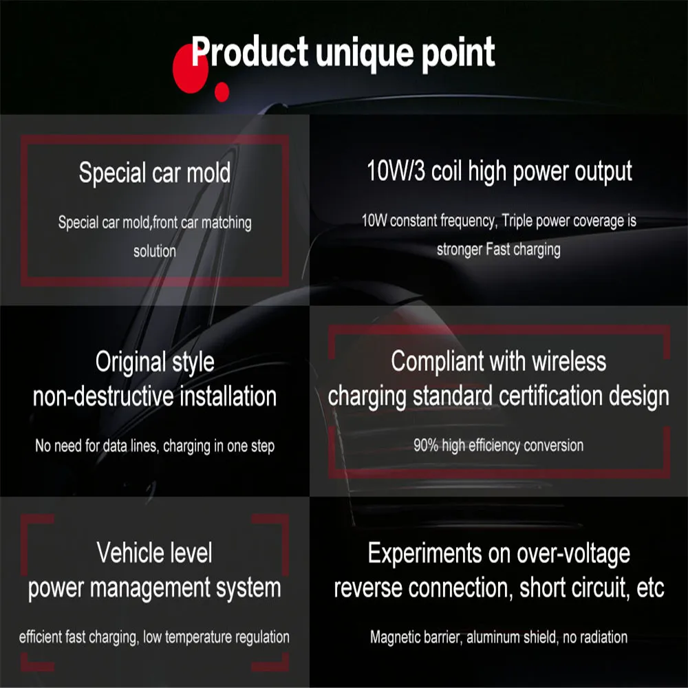 Aotsr QI Wireless Car Charger For Porsche Macan 2017 2018 2019 Intelligent Infrared Fast Wireless Charging Car Phone Holder