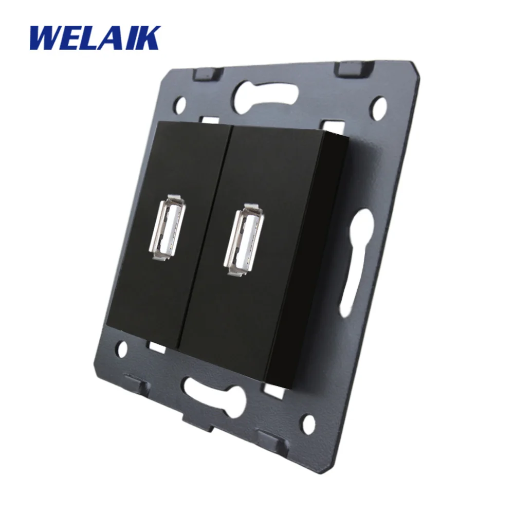 Welaik ЕС Стандартный USB гнездо Комплектующие для самостоятельной сборки белые