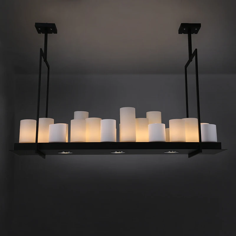 

led pendant lamp American retro French designer style marble candle holders droplight village restaurant droplight
