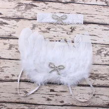 Пробный заказ банты со стразами для маленьких девочек кружевные ленты с перьями парик комплекты одежды для фотосъемки реквизит комплекты детской одежды