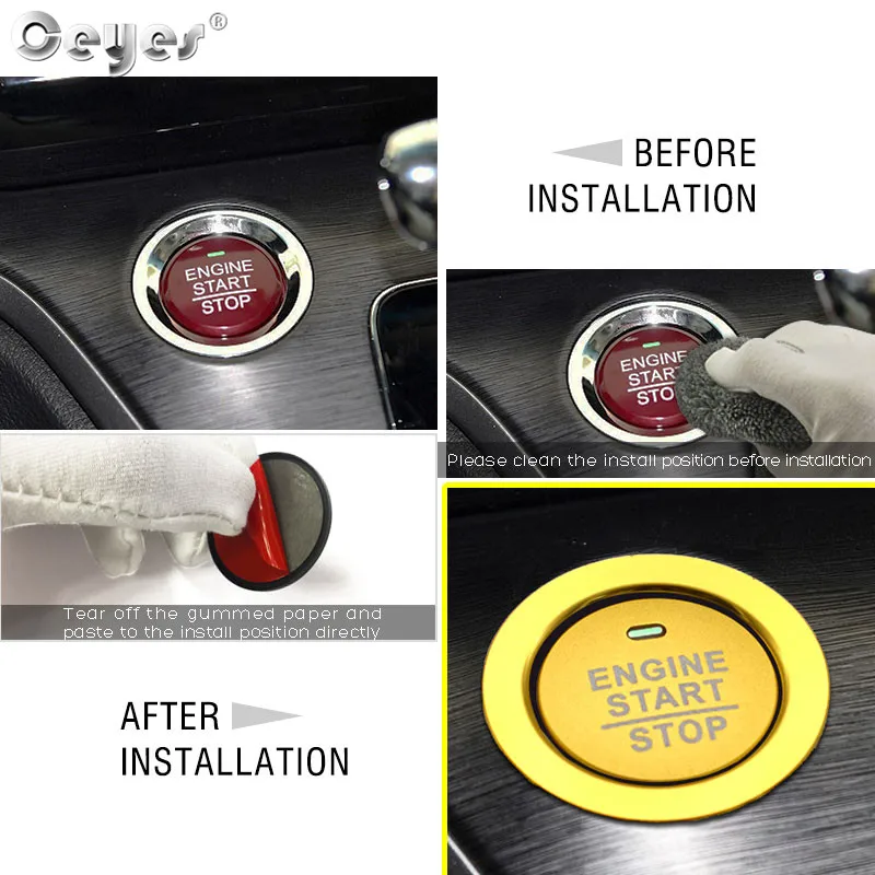 Car Start Engine Button Key Ring for CIVIC (32)