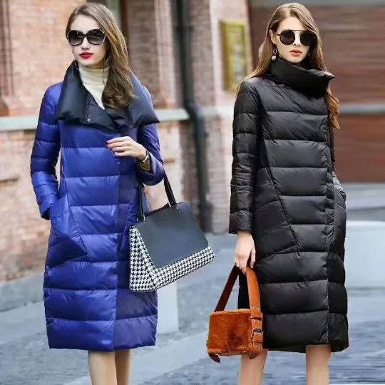 Пуховик, зимняя женская куртка, новая одежда, брендовая зимняя одежда, Модный женский пуховик, парка, куртка для женщин - Цвет: Royal blue