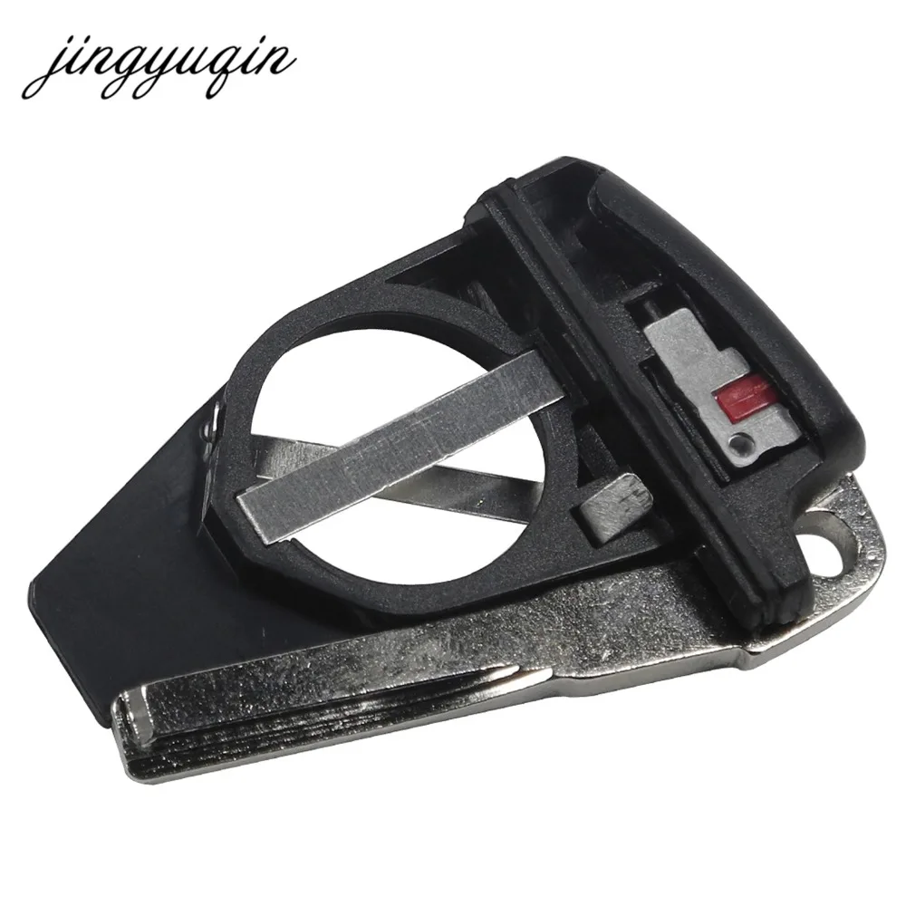 

jingyuqin Battery Holder + Uncut Blade For Mercedes For Benz B C E ML S CLK CL Vito Black Car Key Smart Keyless Battery Clamp
